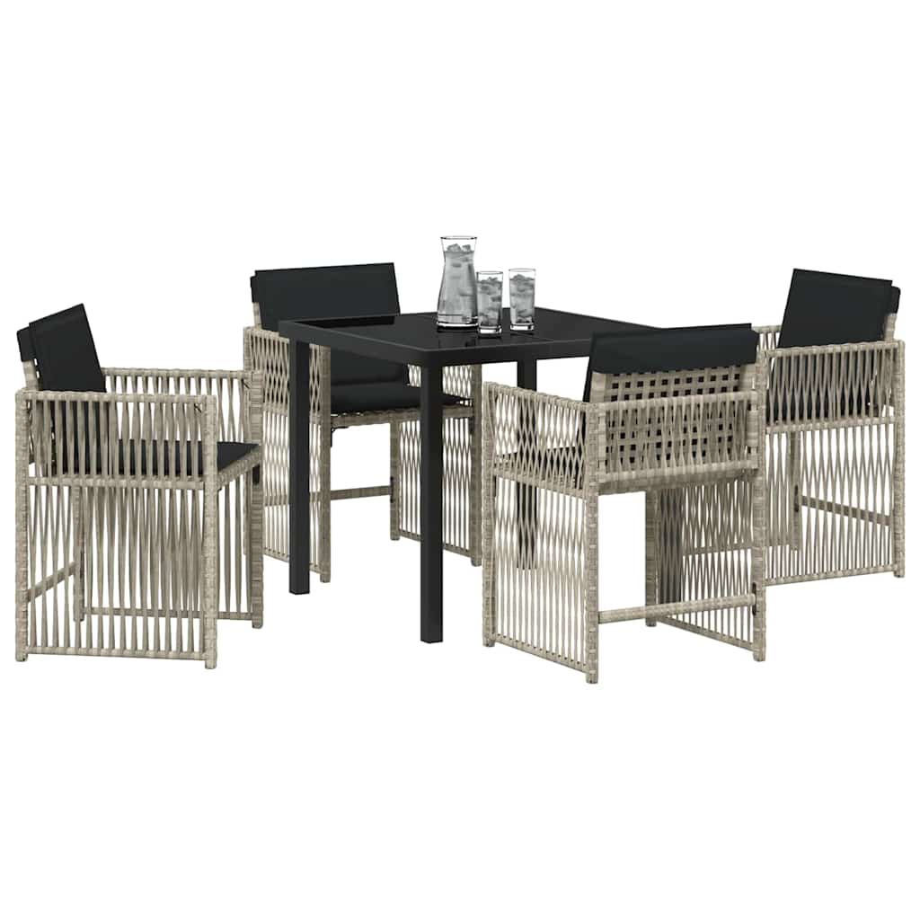 Tuin Eetset 5 Pcs Poly Rattan