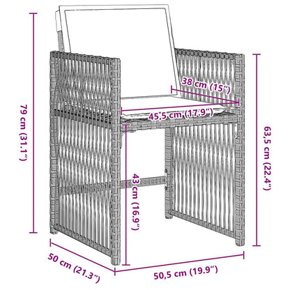 Tuin Eetset 5 Pcs Poly Rattan