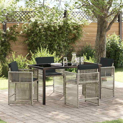 Tuin Eetset 5 Pcs Poly Rattan