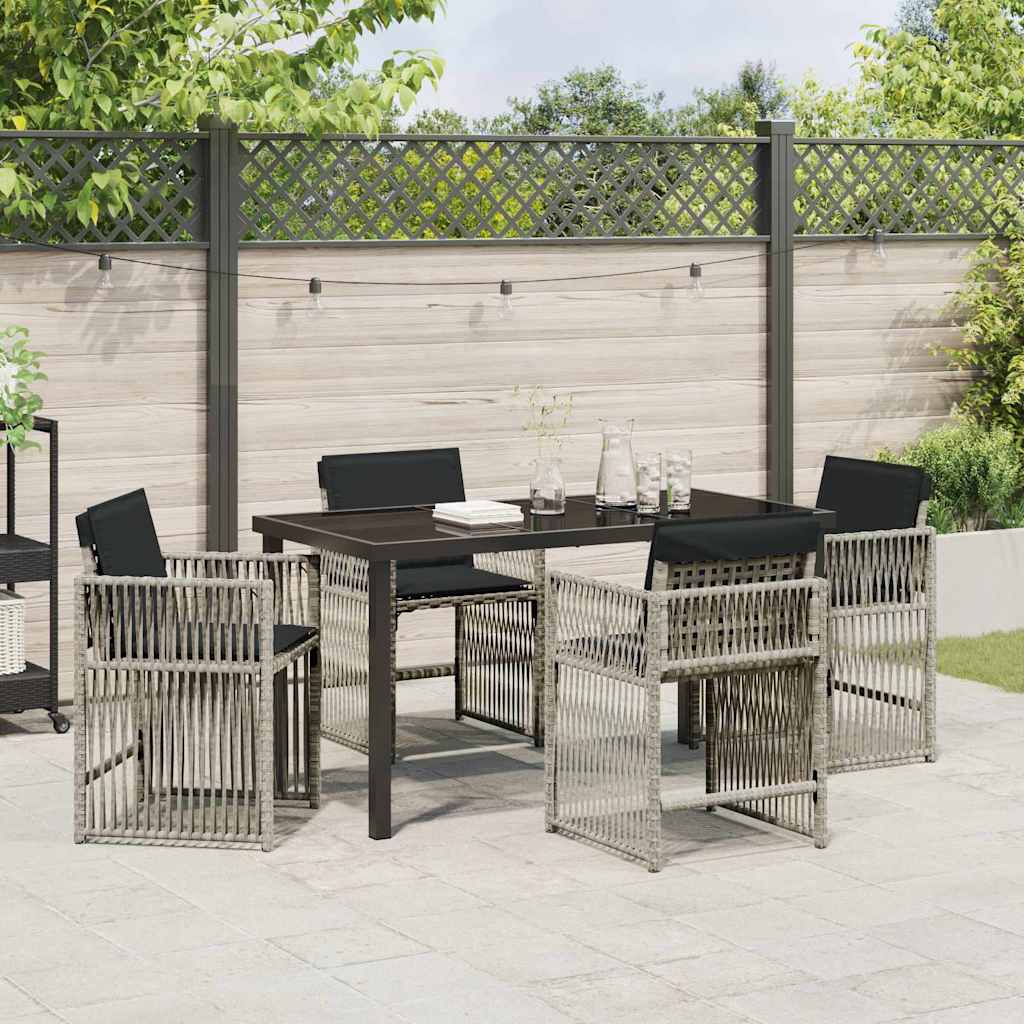 Tuin Eetset 5 Pcs Poly Rattan