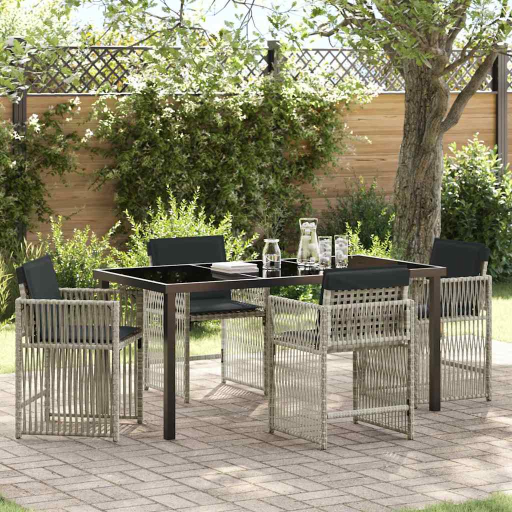 Tuin Eetset 5 Pcs Poly Rattan