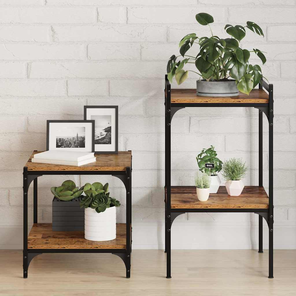 Boekenplank Bord 4 Pcs Bruin Bewerkt Hout Oud Hout