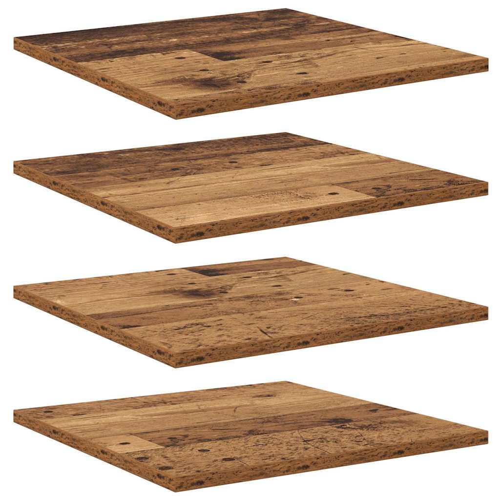 Boekenplank Bord 4 Pcs Bruin Bewerkt Hout Oud Hout
