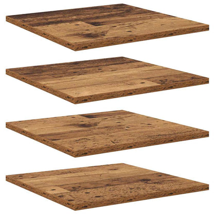 Boekenplank Bord 4 Pcs Bruin Bewerkt Hout Oud Hout