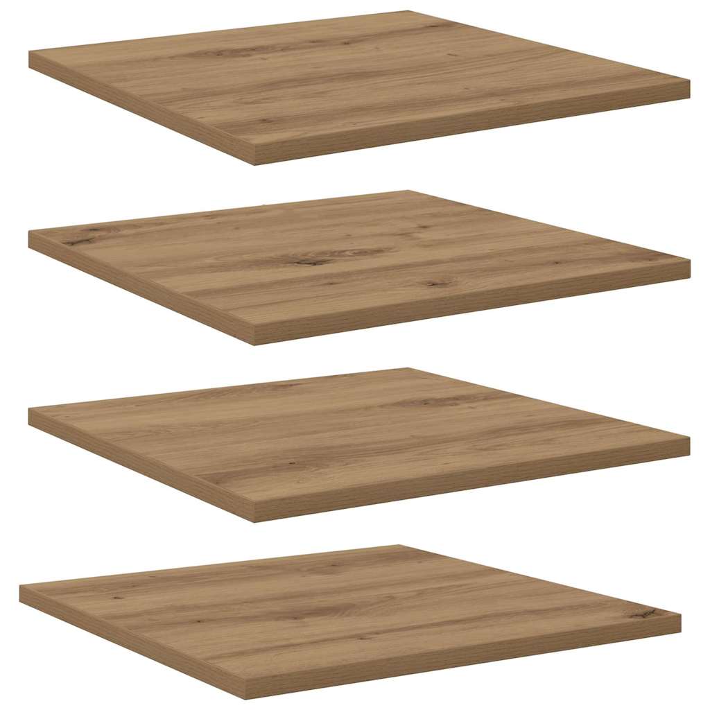 Boekenplank Bord 4 Pcs Bruin Bewerkt Hout Artisanaal Eikenkleurig