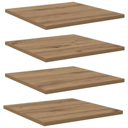 Boekenplank Bord 4 Pcs Bruin Bewerkt Hout Artisanaal Eikenkleurig