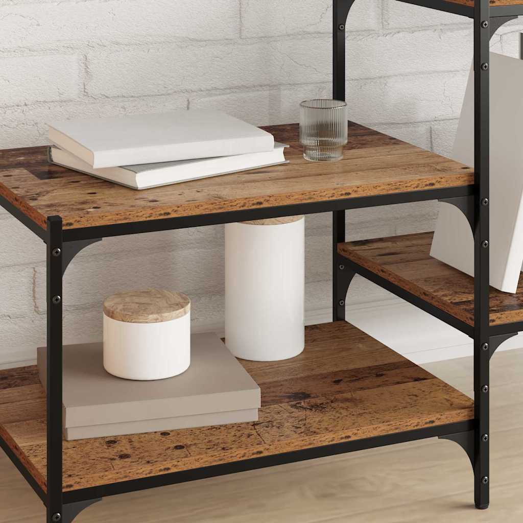 Boekenplank Bord 4 Pcs Bruin Bewerkt Hout Oud Hout