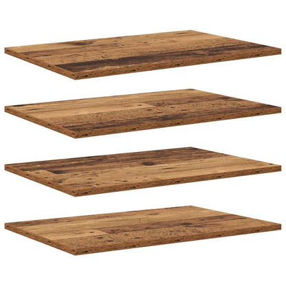 Boekenplank Bord 4 Pcs Bruin Bewerkt Hout Oud Hout