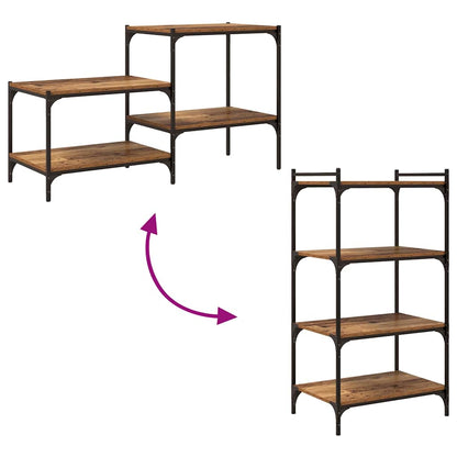 Boekenplank Bord 4 Pcs Bruin Bewerkt Hout Oud Hout