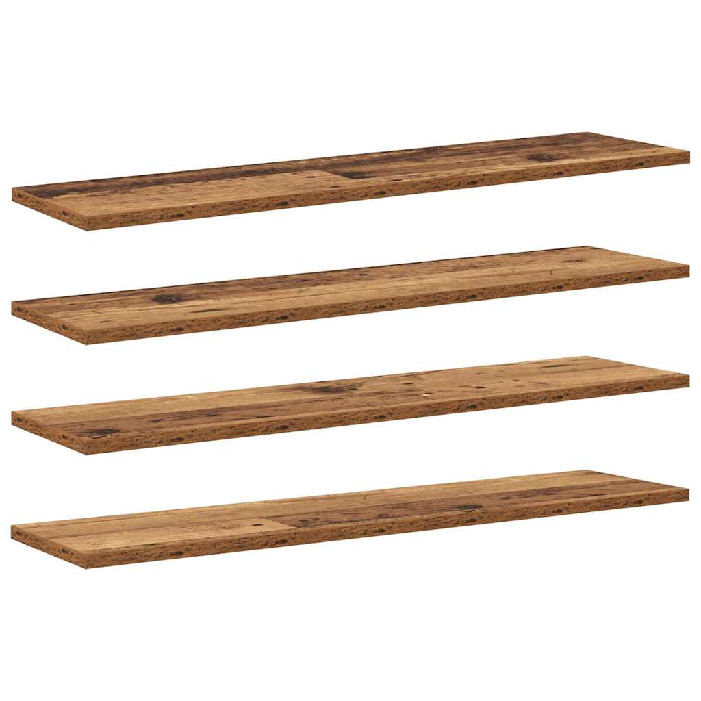 Boekenplank Bord 4 Pcs Bruin Bewerkt Hout Oud Hout