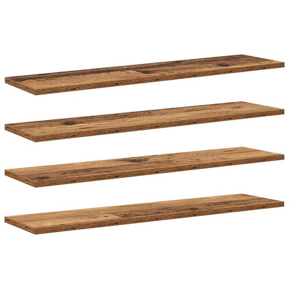 Boekenplank Bord 4 Pcs Bruin Bewerkt Hout Oud Hout