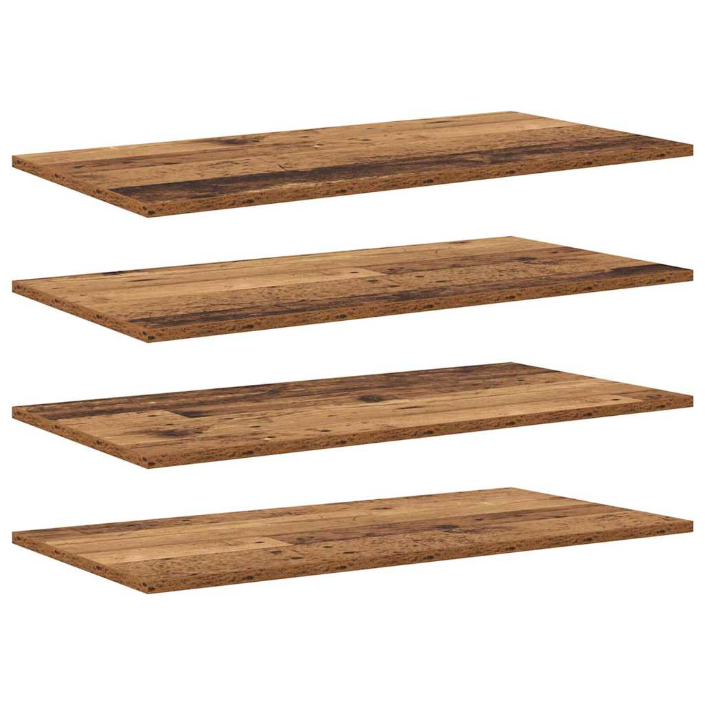 Boekenplank Bord 4 Pcs Bruin Bewerkt Hout Oud Hout