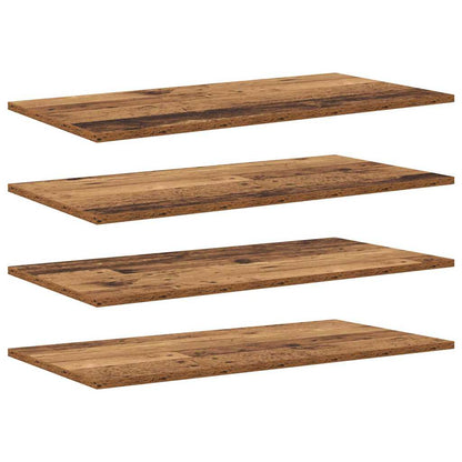 Boekenplank Bord 4 Pcs Bruin Bewerkt Hout Oud Hout