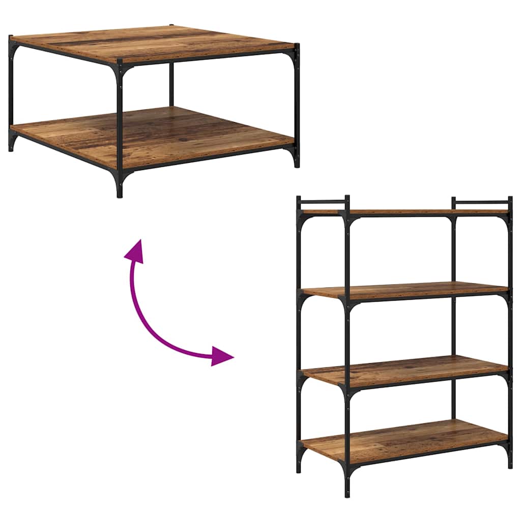 Boekenplank Bord 4 Pcs Bruin Bewerkt Hout Oud Hout