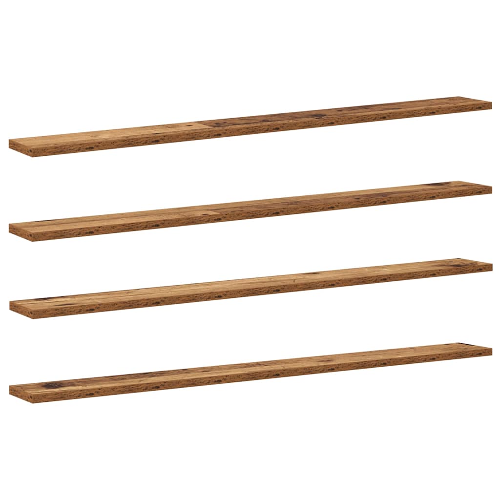 Boekenplank Bord 4 Pcs Bruin Bewerkt Hout Oud Hout