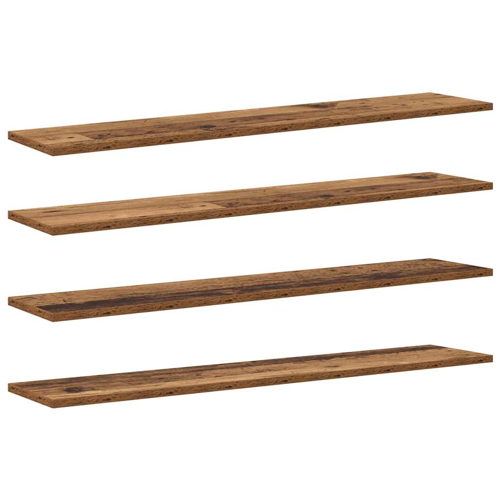 Boekenplank Bord 4 Pcs Bruin Bewerkt Hout Oud Hout