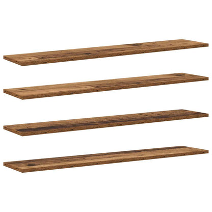 Boekenplank Bord 4 Pcs Bruin Bewerkt Hout Oud Hout
