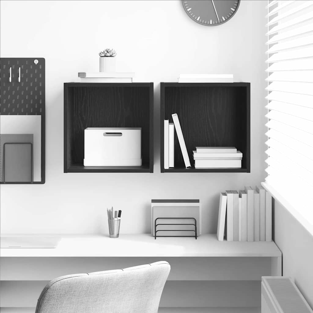 Wandkast Met Plank 37 X 37 X 37 Cm Bewerkt Hout