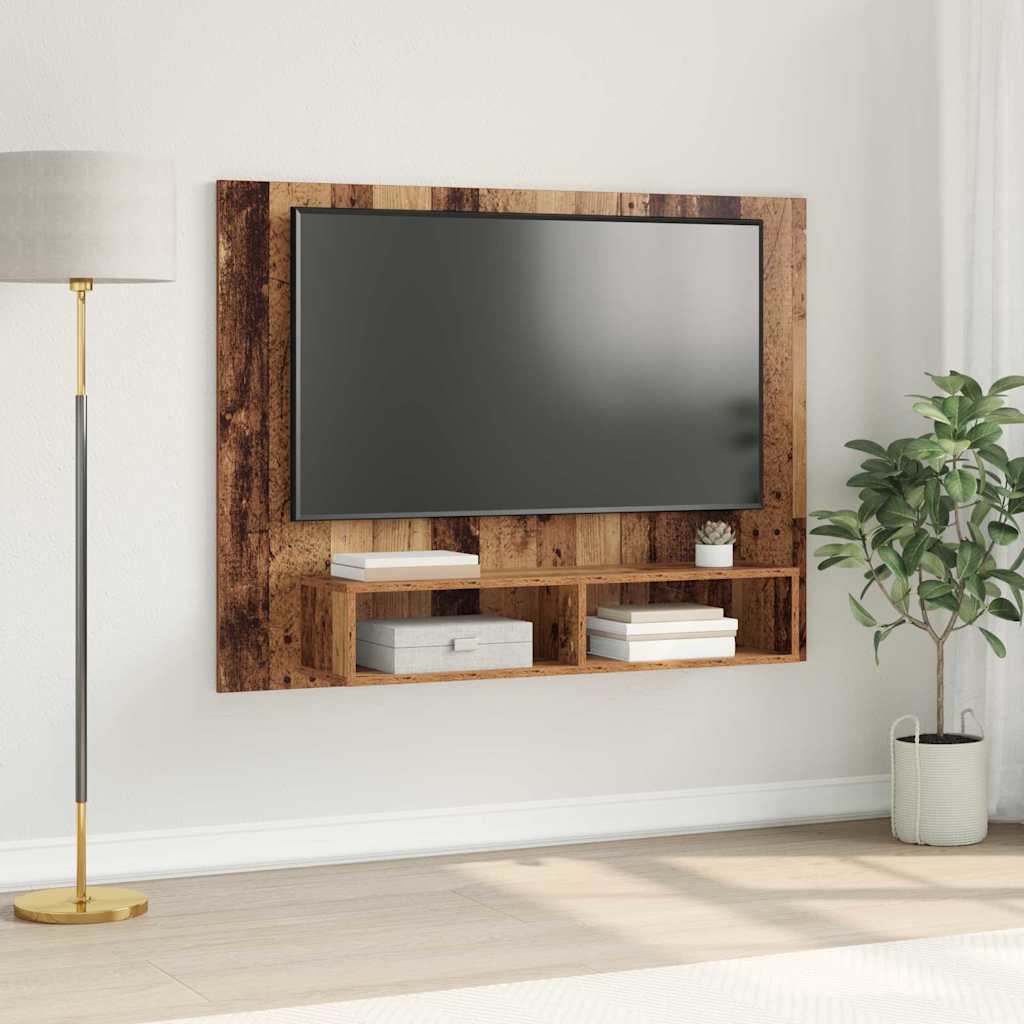 Wand Tv Kast 120 X 23.5 X 90 Cm Bewerkt Hout