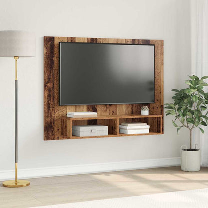Wand Tv Kast 120 X 23.5 X 90 Cm Bewerkt Hout