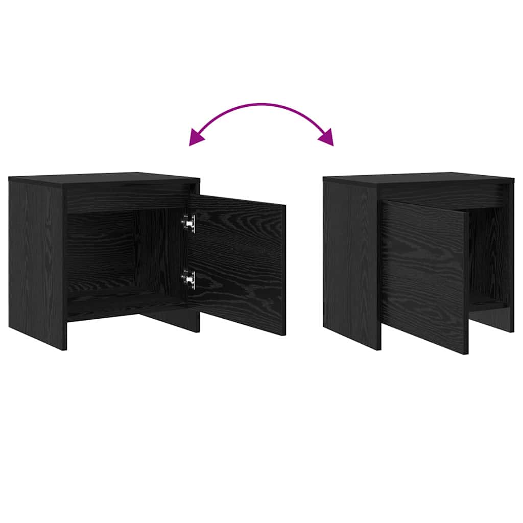 Nachtkastje 45 X 34 X 44.5 Cm Bewerkt Hout