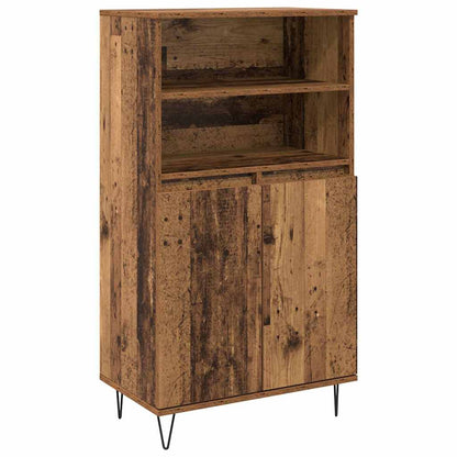Highboard Bruin 60 X 36 X 110 Cm Bewerkt Hout