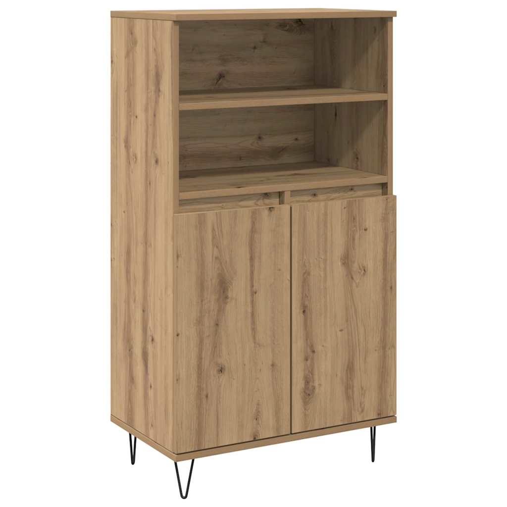 Highboard Bruin 60 X 36 X 110 Cm Bewerkt Hout