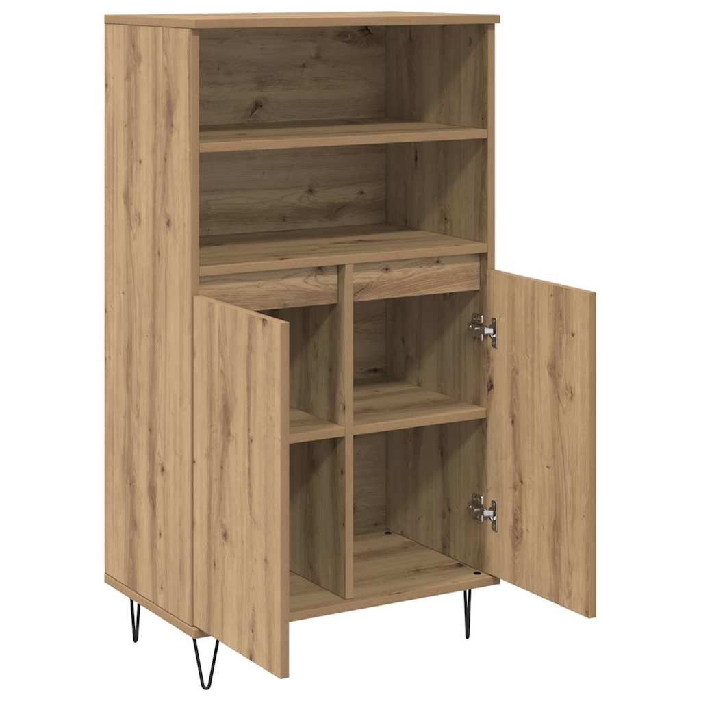 Highboard Bruin 60 X 36 X 110 Cm Bewerkt Hout