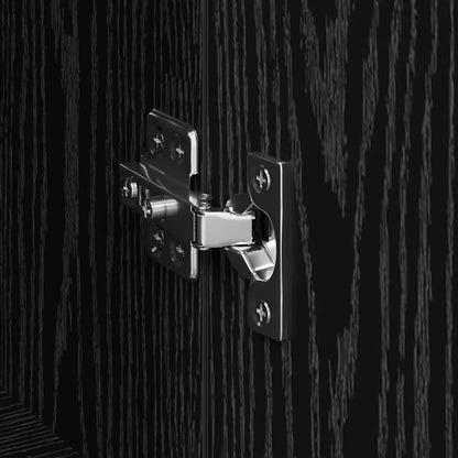 Highboard Zwart 60 X 36 X 110 Cm Bewerkt Hout