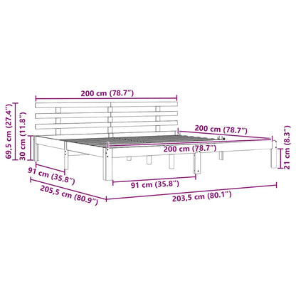 Bedframe Massief Hout Frissen