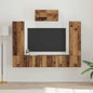 Tv-Meubelset 7 Pcs 180 X 30 X 120 Cm Bewerkt Hout