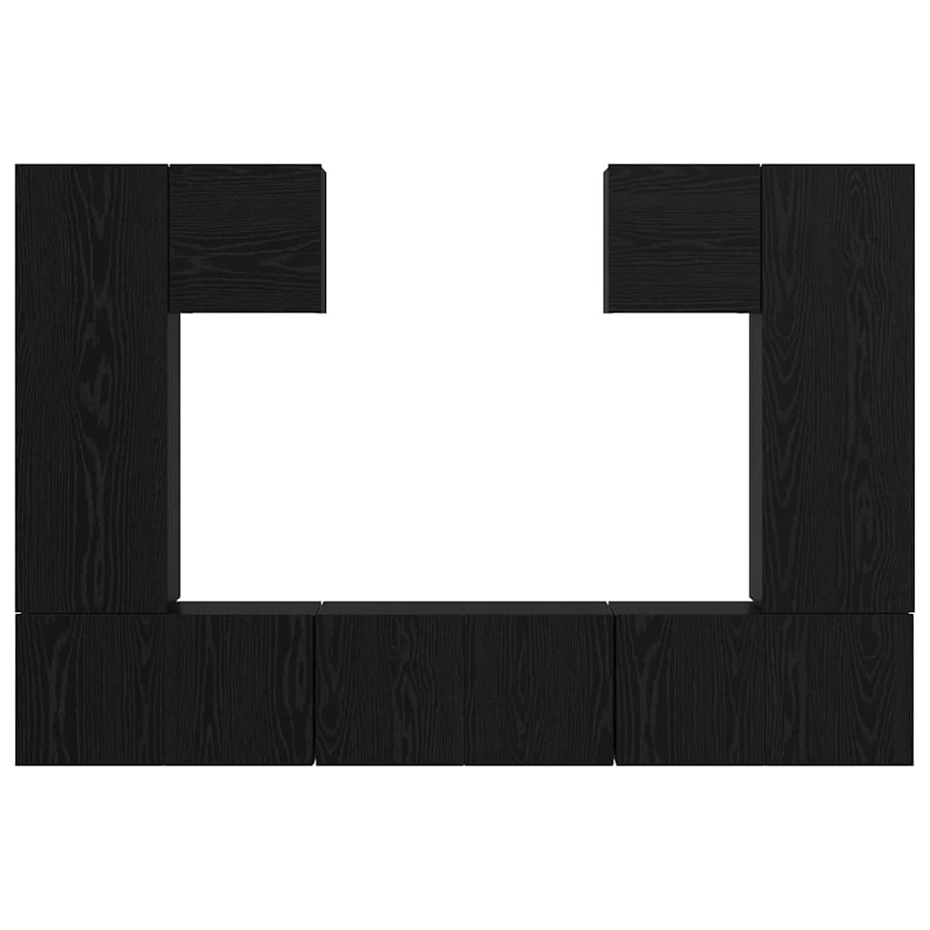 Tv-Meubelset 7 Pcs 180 X 30 X 120 Cm Bewerkt Hout