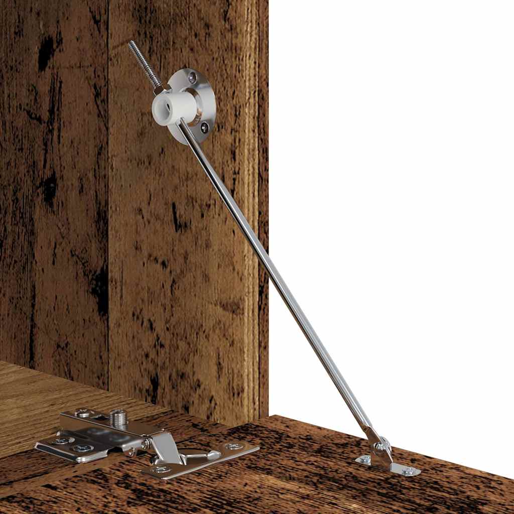 Tv-Kast Set Wandgemonteerd 6 Pcs Medium Bewerkt Hout