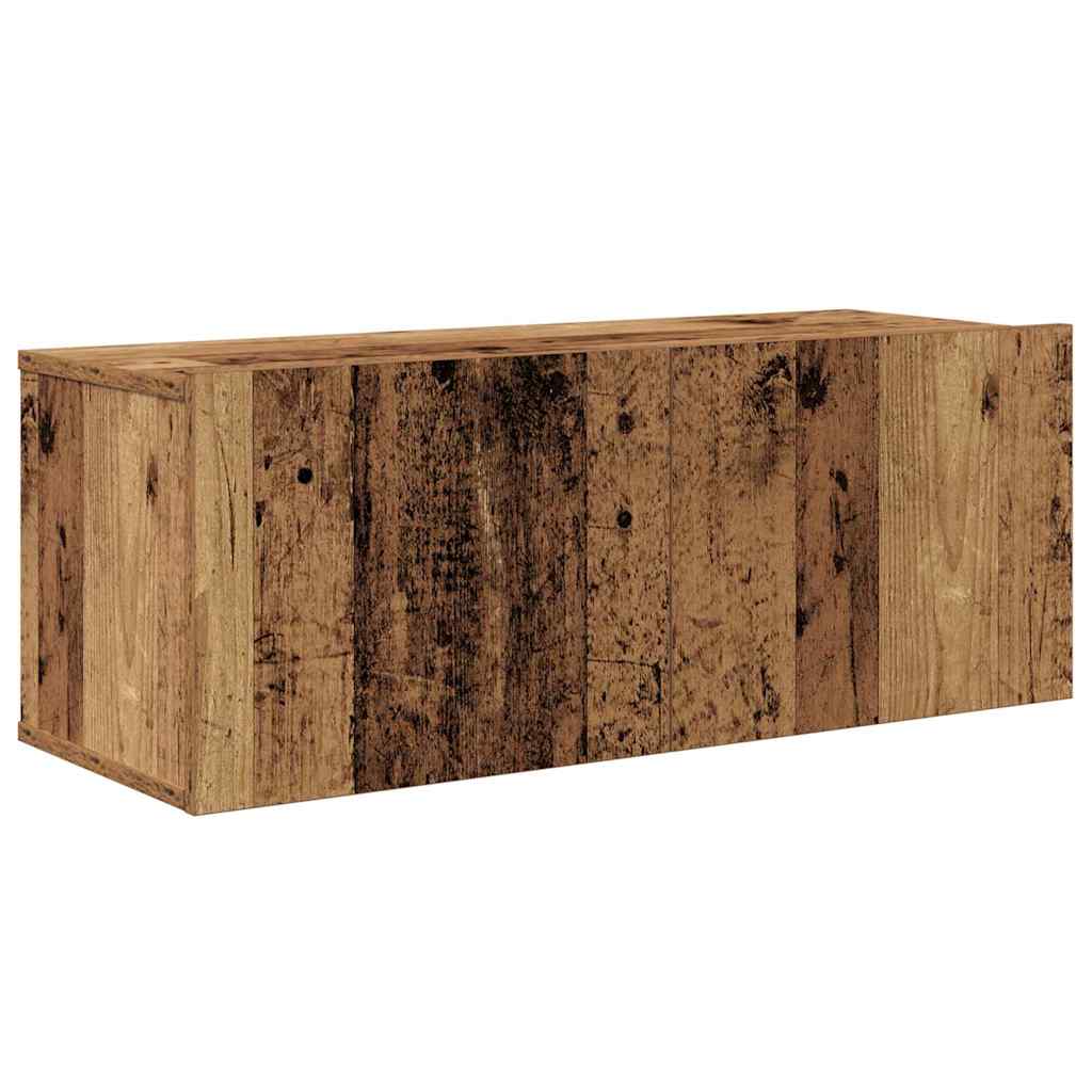 Tv-Kast Set Wandgemonteerd 6 Pcs Medium Bewerkt Hout
