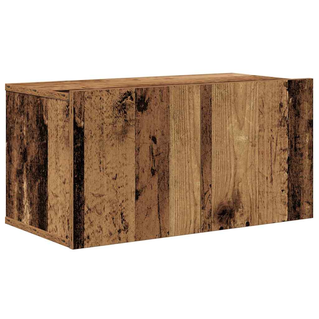 Tv-Kast Set Wandgemonteerd 6 Pcs Medium Bewerkt Hout