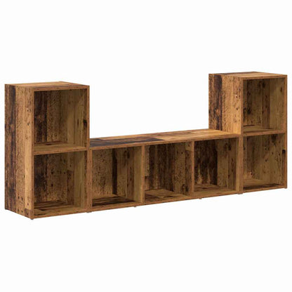 Tv-Kast 3 Pcs Bruin 107 X 35 X 37 Cm Bewerkt Hout