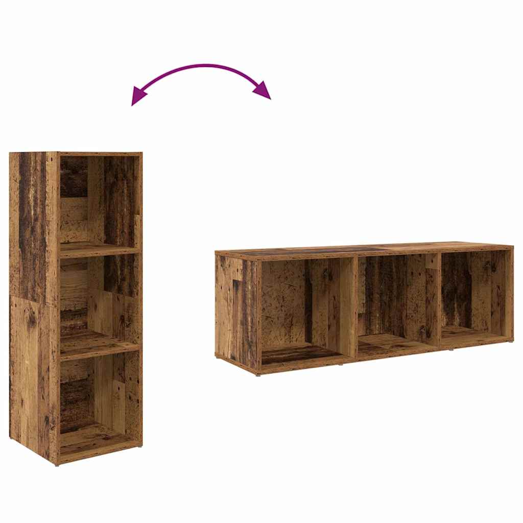 Tv-Kast 3 Pcs Bruin 107 X 35 X 37 Cm Bewerkt Hout