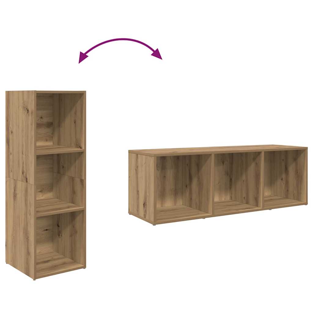 Tv-Kast 3 Pcs Bruin 107 X 35 X 37 Cm Bewerkt Hout