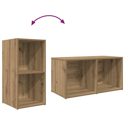Tv-Kast 3 Pcs Bruin 107 X 35 X 37 Cm Bewerkt Hout