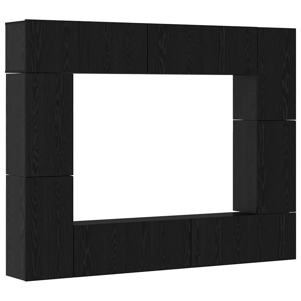 Tv-Meubelset 8 Pcs 80 X 30 X 30 Cm Bewerkt Hout
