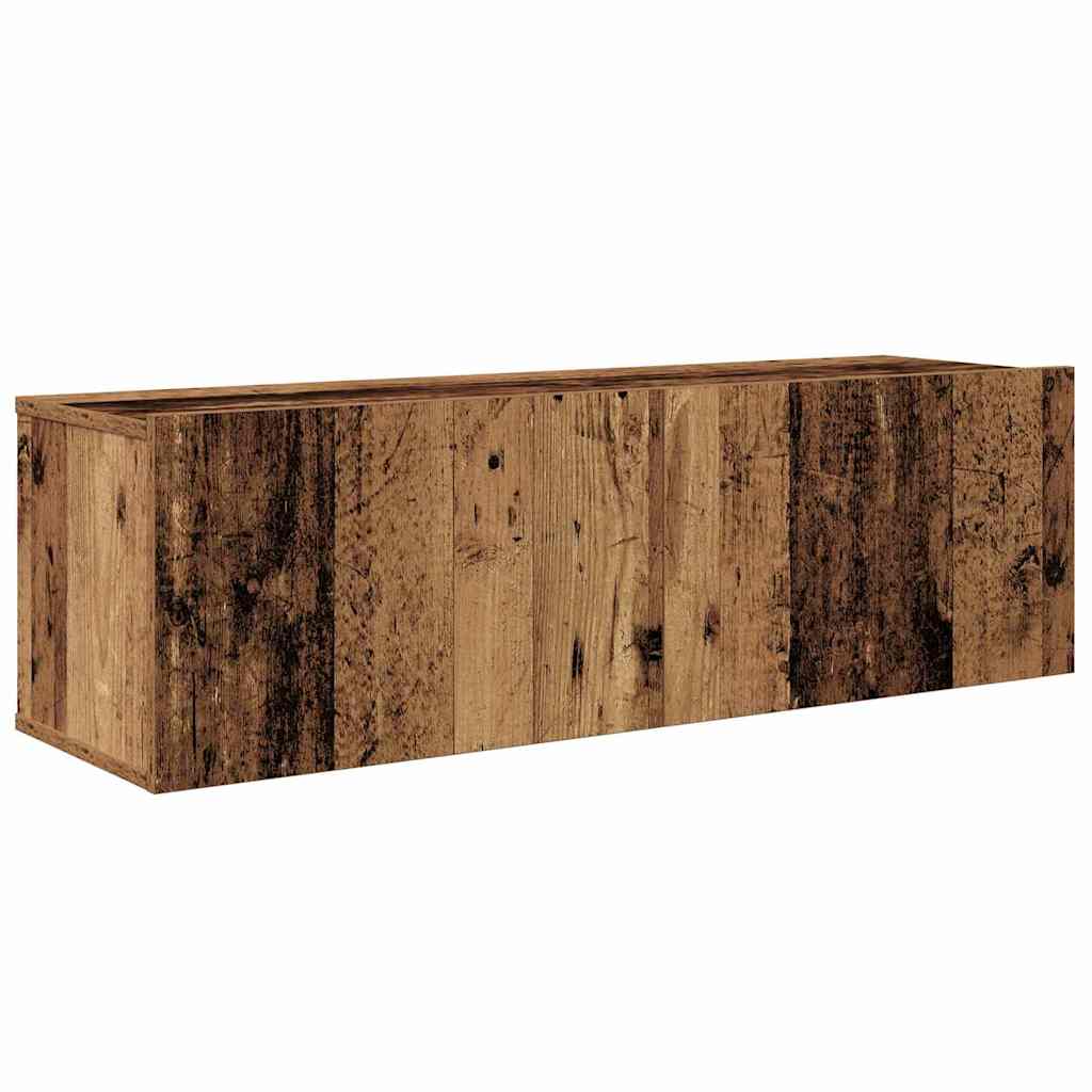 Tv-Meubelset Wandgemonteerd 6 Pcs Bewerkt Hout