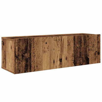 Tv-Meubelset Wandgemonteerd 6 Pcs Bewerkt Hout