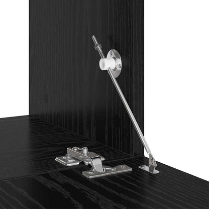 Tv-Meubelset Wandgemonteerd 4 Pcs Bewerkt Hout