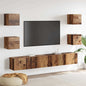 Tv-Kast 6 Pcs Bruin 200 X 30 X 30 Cm Bewerkt Hout