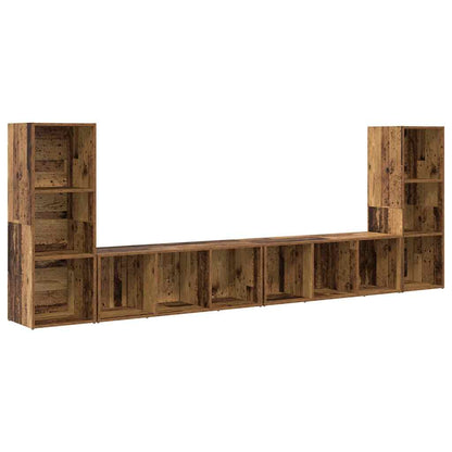 Tv-Kast 4 Pcs 37 X 35 X 107,5 Cm Gelamineerd Hout