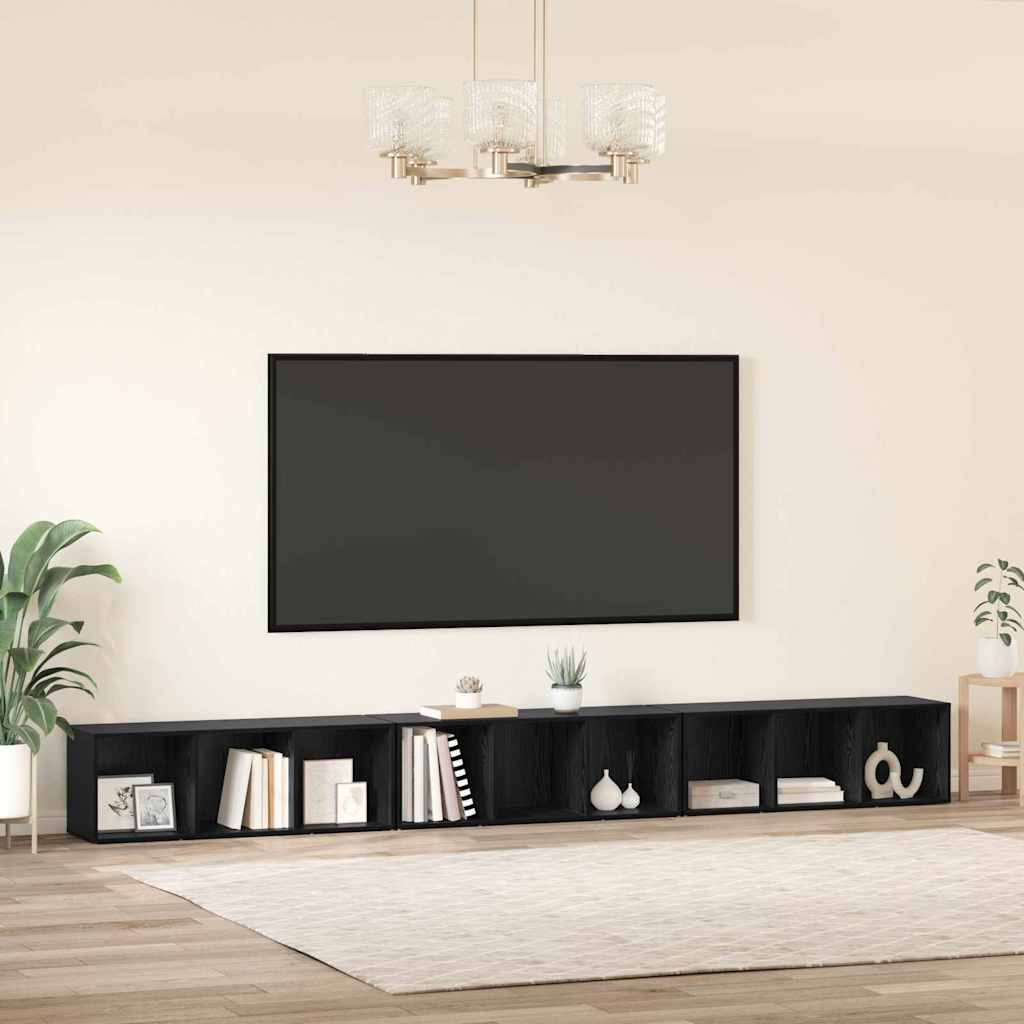 Tv-Kast 3 Pcs 37 X 35 X 107,5 Cm Gelamineerd Hout
