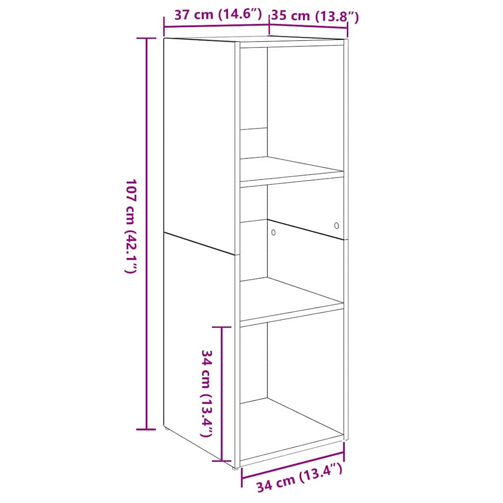 Tv-Kast 3 Pcs 37 X 35 X 107,5 Cm