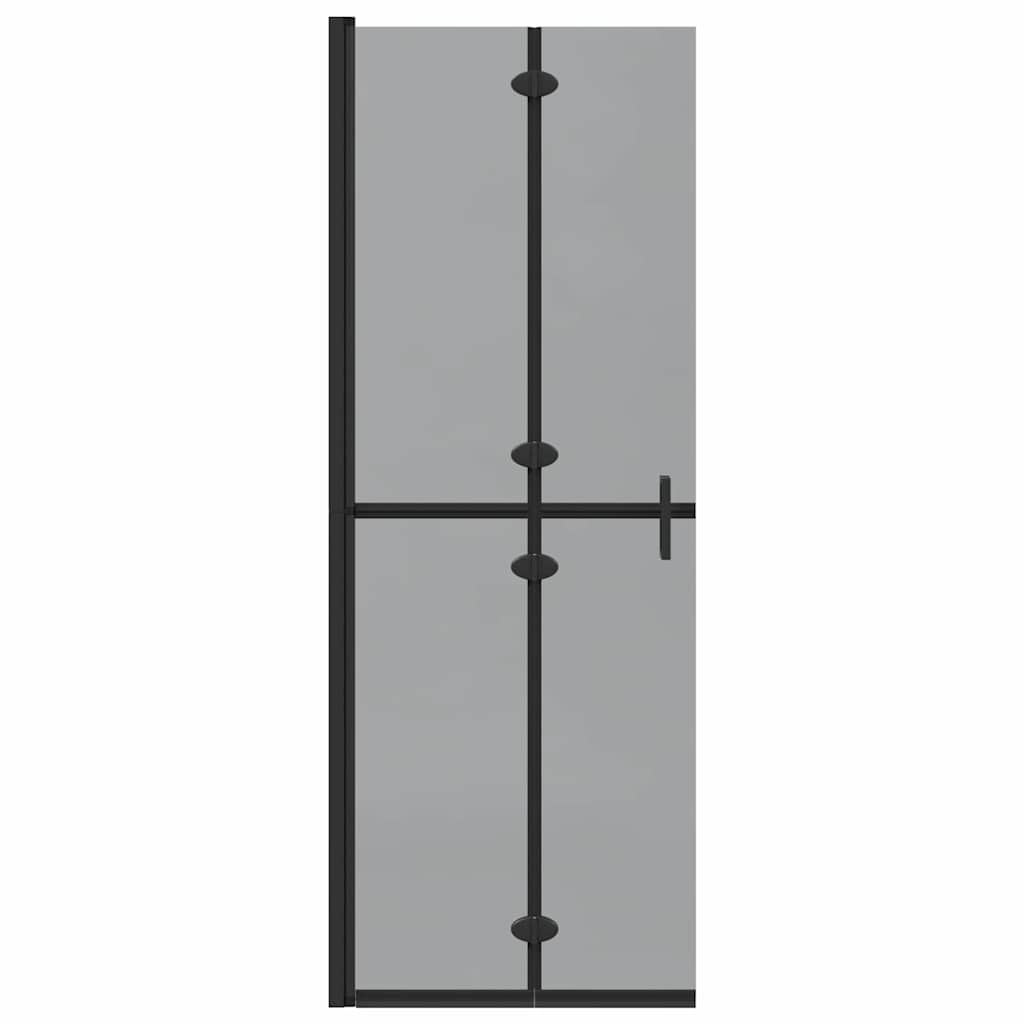 Inloop Douche Wand Zwart En Donkertransparant