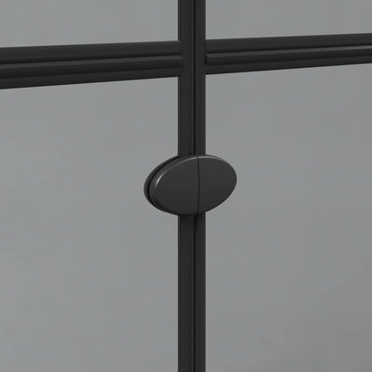 Inloop Douche Wand Zwart En Donkertransparant