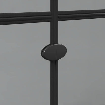 Inloop Douche Wand Zwart En Donkertransparant